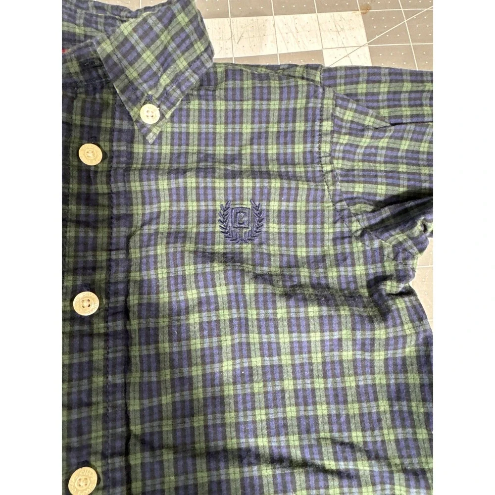 Checked long sleeve button up‎ chaps shirt for baby size 18 months